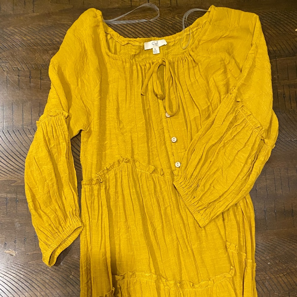 Mustard Yellow Bohemian Maxi Dress